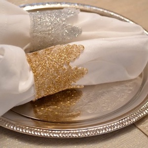 Glitter Napkins DIY