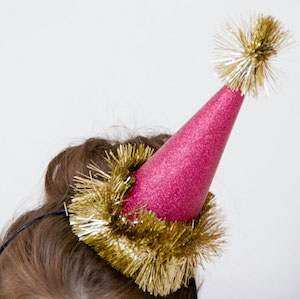 DIY Glitter Holiday Party Hats