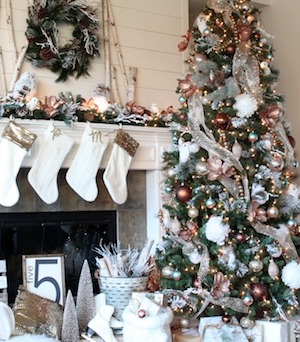 Glam Metallic Farmhouse Christmas Tree