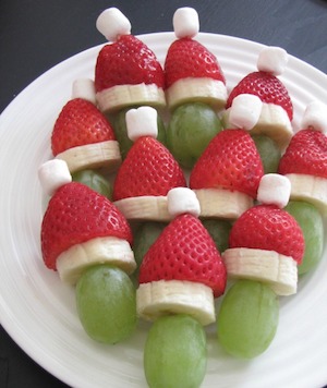 Grinch Fresh Fruit Skewers