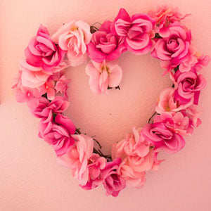 DIY Floral Hearts wreath