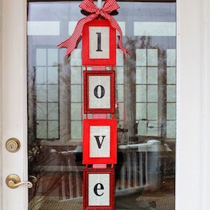 Dollar Tree Picture Frame Love Door Hanger Valentine's Day Door Decoration