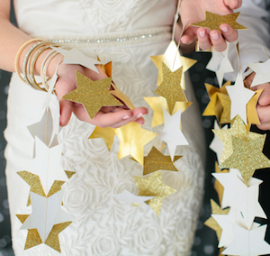 DIY gold Star Garlands