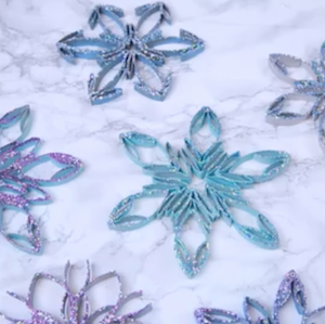 Toilet Paper Roll Snowflakes