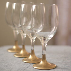 Gold Dipped Holiday Glasses