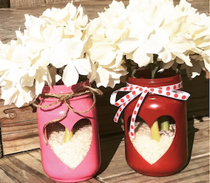 Heart Mason Jars decor idea