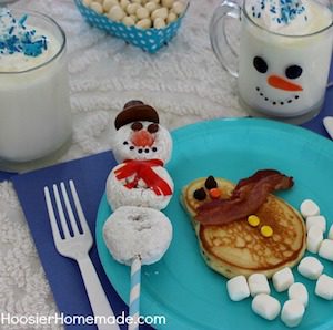 Snowman Christmas Breakfast for kids