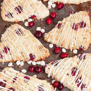 White Chocolate Cranberry Scones christmas breakfast idea