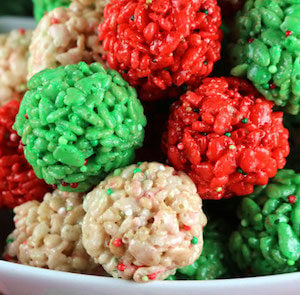 Christmas Rice Krispie Treat Bites