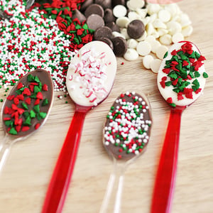 Hot Chocolate Spoons with Sprinkles 