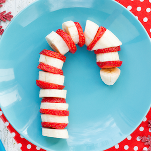 Candy Cane Strawberries and Bananas
