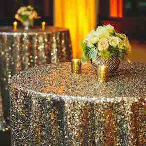 Gold Glitter Tablecloth New Year's Eve Decoration