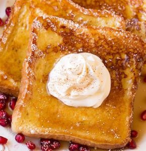 Egg Nog French Toast christmas breakfast idea