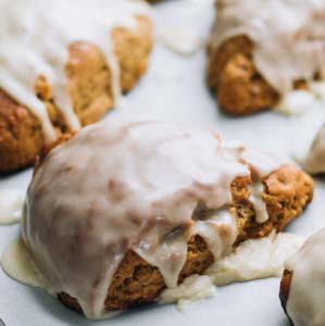 Maple Glazed Gingerbread Scones christmas breakfast idea