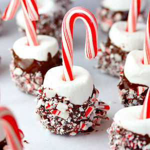 Candy Cane Marshmallow Pop Christmas Treats