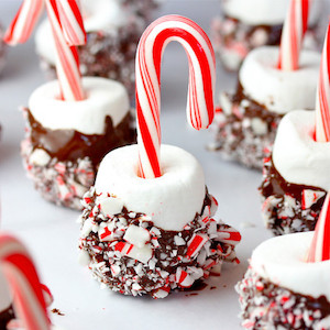 Candy Cane Marshmallows