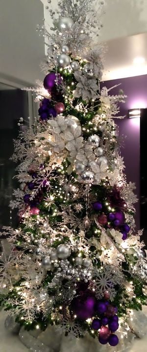 Icy Purple Christmas Tree