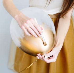 Gold Dipped Balloons
