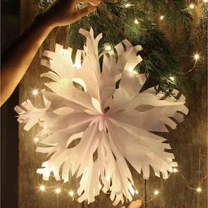 Giant 3D Paper Snowflake Pendants