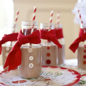 Easy Snowman Milk Bottles