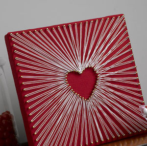 Valentine's Day heart String Art