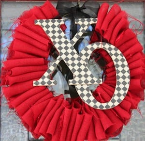 Burlap Valentine's Day Wreath