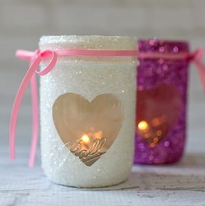 Glitter Votives Dollar Tree Valentine Decoration