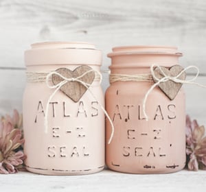 Latex Painted Mason Jars for Valentine’s Day
