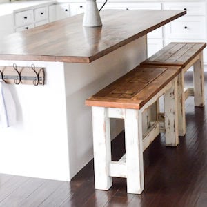 DIY farmhouse kitchen Benches 