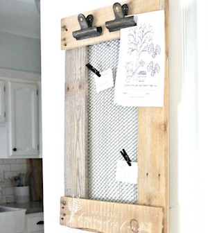 DIY Farmhouse Message Board for Kitchen