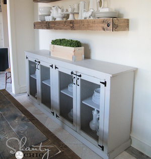 DIY 4 Door farmhouse Buffet table