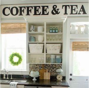 Vintage farmhouse Kitchen coffee and tea Sign