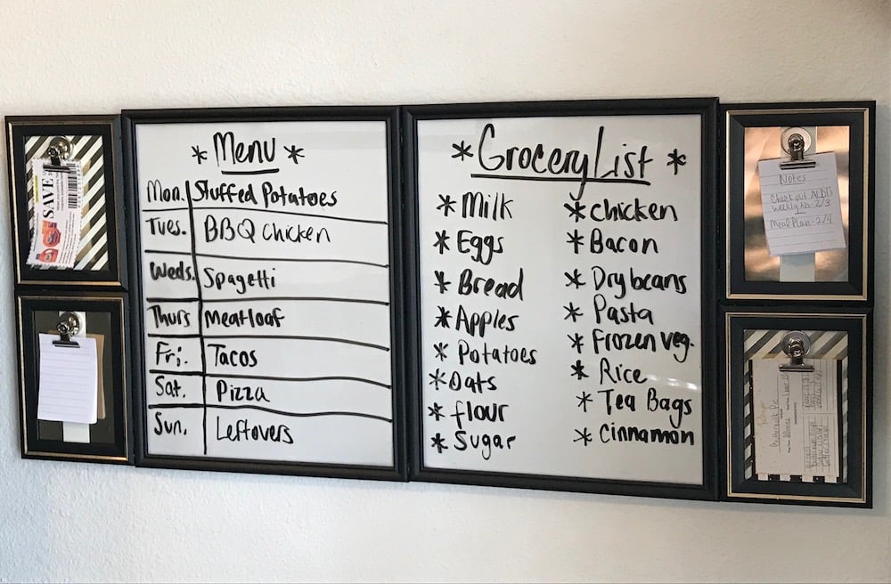 Dollar Store DIY Meal Planning Command Center - Prudent Penny Pincher