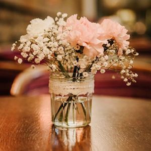 Lace Wedding Vase centerpiece