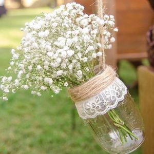 Hanging Mason Jar Aisle Wedding Decorations 