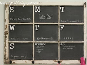 Chalkboard Window Calendar