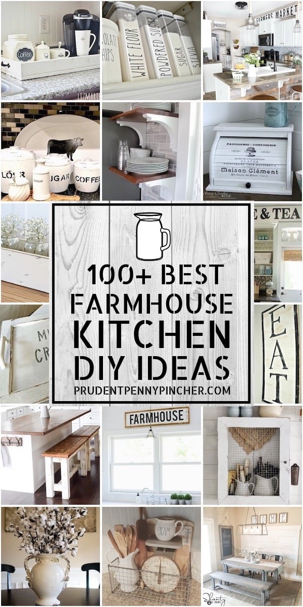 100 DIY Farmhouse Kitchen Decor Ideas Prudent Penny Pincher