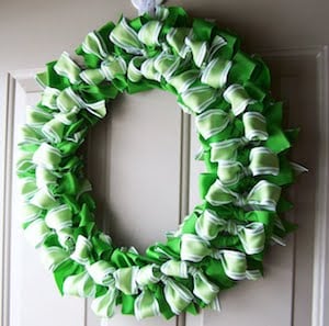 St Patrick' Day Ribbon Wreath