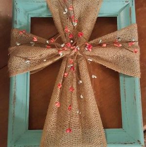 Rustic Cross Picture Frame