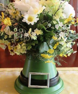 Leprechaun Hat Floral Centerpiece