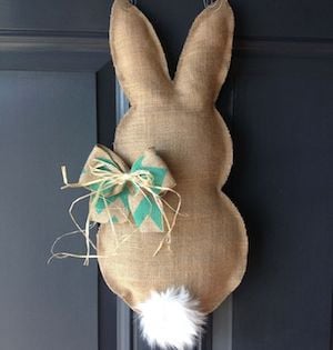 Burlap Easter Bunny Door Hanger