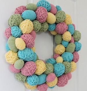 Yarn Easter Egg Wreath