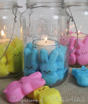 Peeps Mason Jar Candles