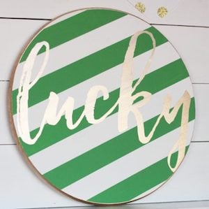 DIY St. Patrick's Day Lucky Sign