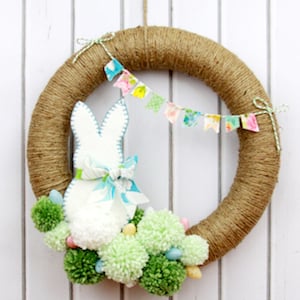 pom pom spring wreath