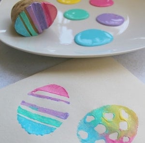 Handmade Potato Easter Egg Stamps