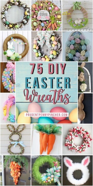 Easy DIY Dollar Tree Easter Bunny Wreath - Prudent Penny Pincher