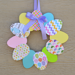 Easy Paper Easter Wreath