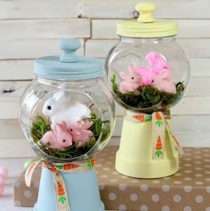 Dollar Tree easter Bunny Gumball Machine