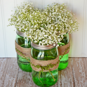 Green Mason Jars